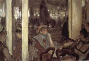 Edgar Degas Women in open air cafe oil